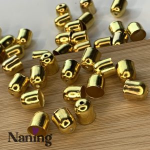 Zsinórvég/bőrvég - 9x8 mm - arany