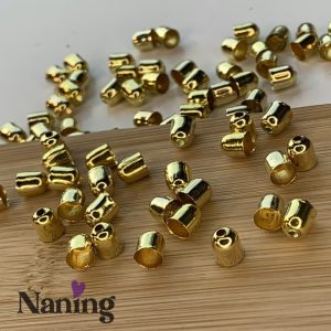 Zsinórvég/bőrvég - 6x5mm - arany