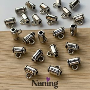 Medáltartó köztes - 4x8mm - antik ezüst