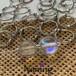 Gyöngykeret - távtartó - gyöngytartó - 13mm - antik ezüst