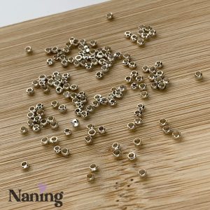 Stopper/rögzítőgyöngy - 2mm - ezüst
