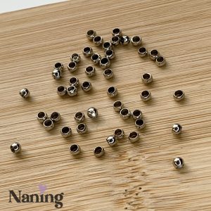 Stopper/rögzítőgyöngy - 3mm - nikkelszín