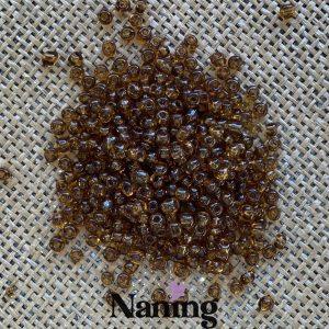 Kásagyöngy - átlátszó borostyánszín - 4mm