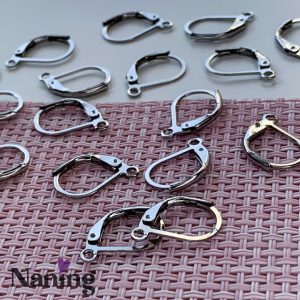 Rozsdamentes acél - francia fülbevaló alap - 1 pár