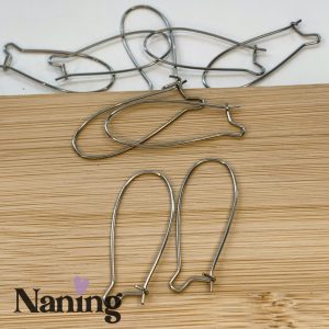 Rozsdamentes acél -  fülbevaló alap - 1 pár